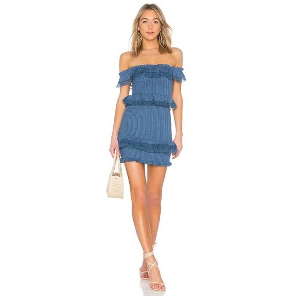 Tularosa Teri Dress Horizon Blue Size M - Picture 1 of 6